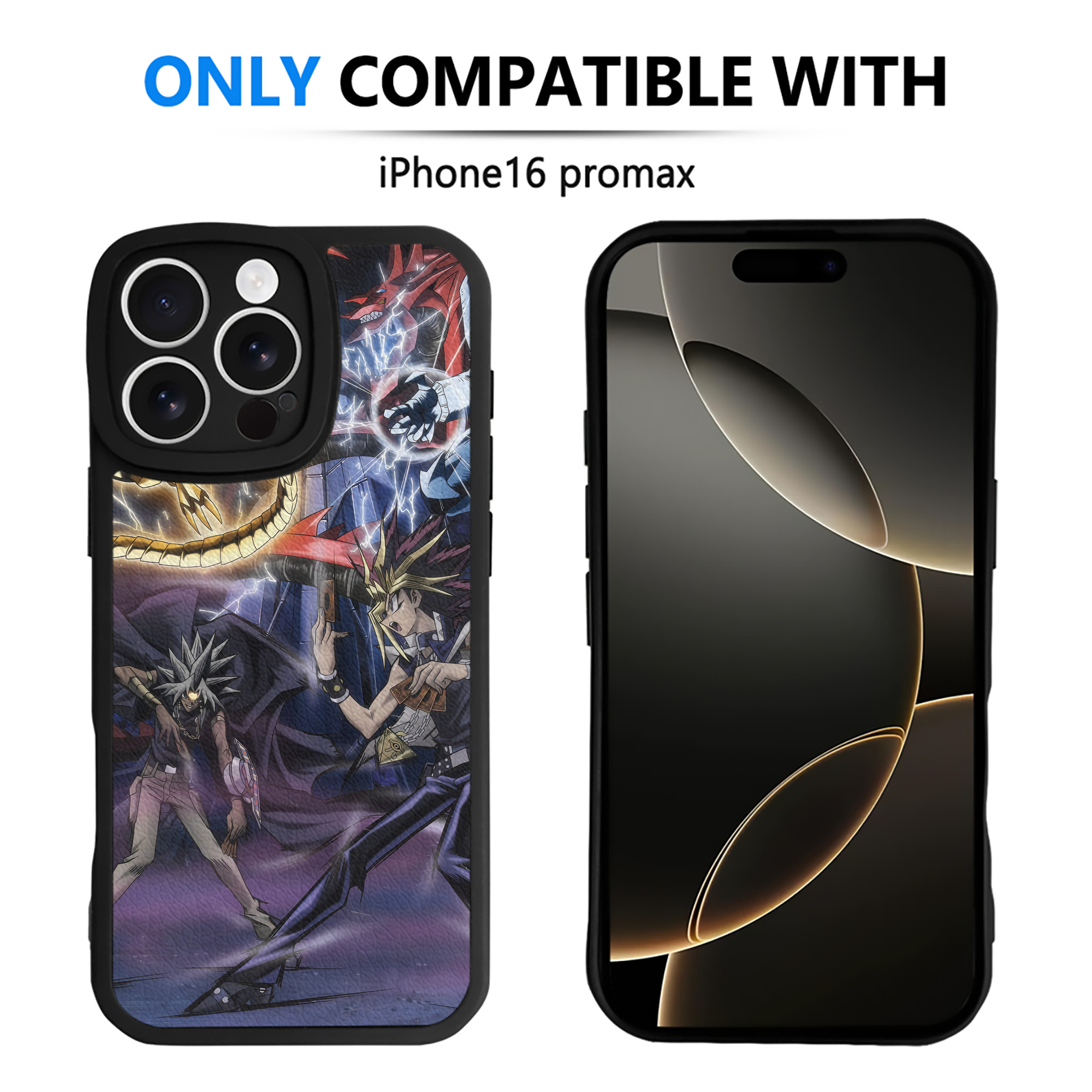 （画像用） 遊☆戯☆王 Yu-Gi-Oh! 【iPhone 16シリーズ対応】シリコンスマホケース（レザー調） 材質：シリコン